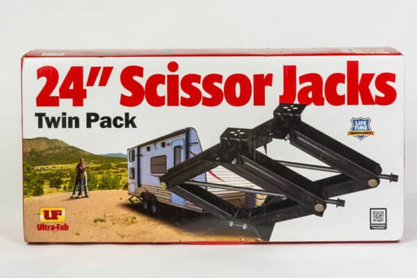 24" Scissor Jacks Twin Pack - 6500lb Leveling Jacks